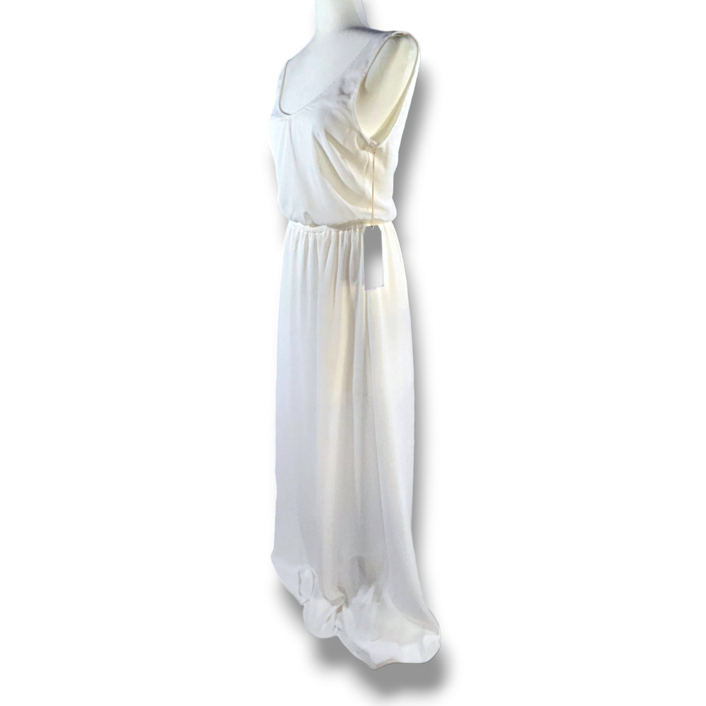 NWT Show‎ Me Your Mumu Kendall Maxi Blouson Dress Sz. XS Wedding Cake Chiffon - Picture 2 of 9